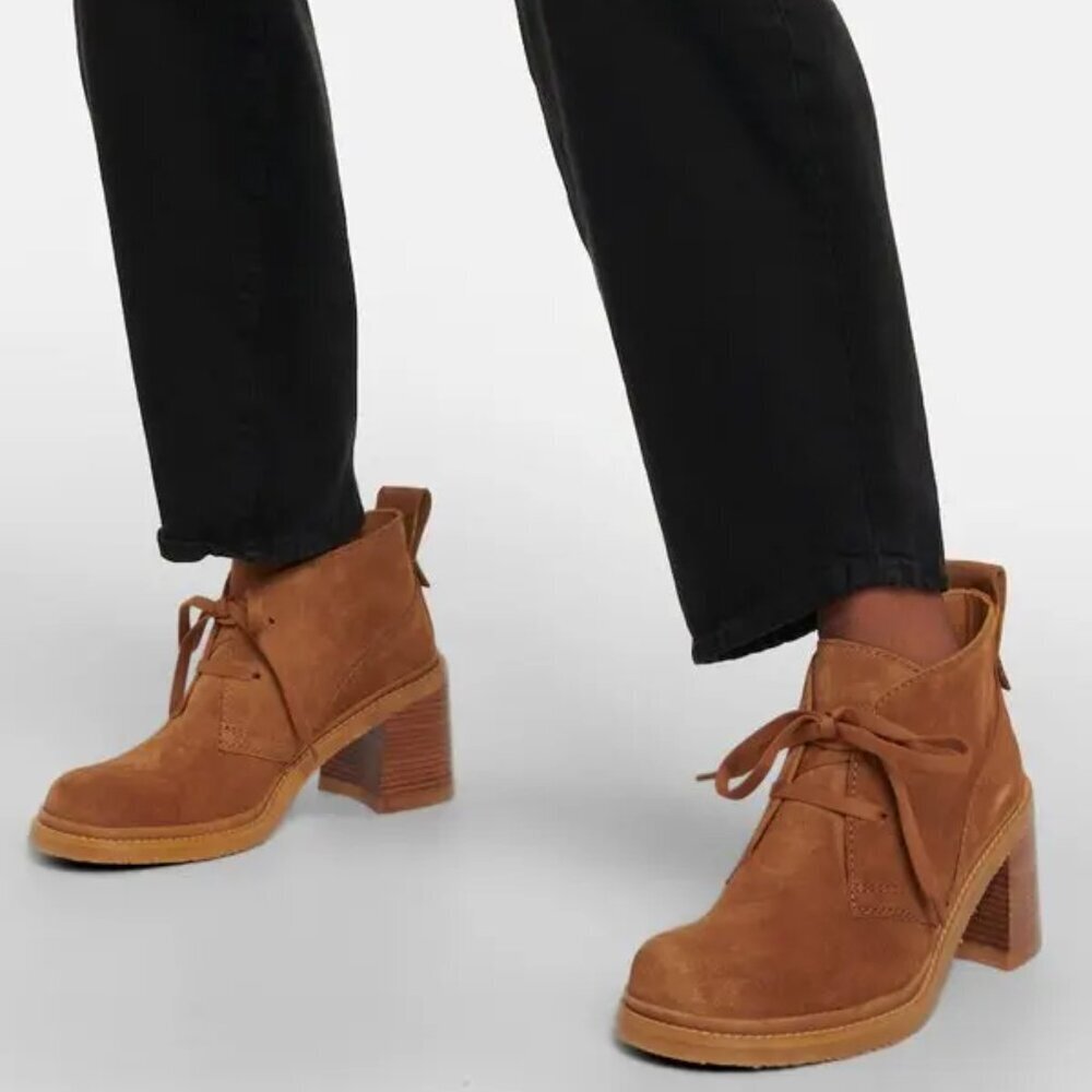 See by Chloé  Bonni Suede Ankle Boots in Tobacco EU40/US10